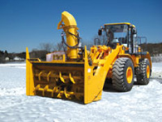 Loader mounted snow blower